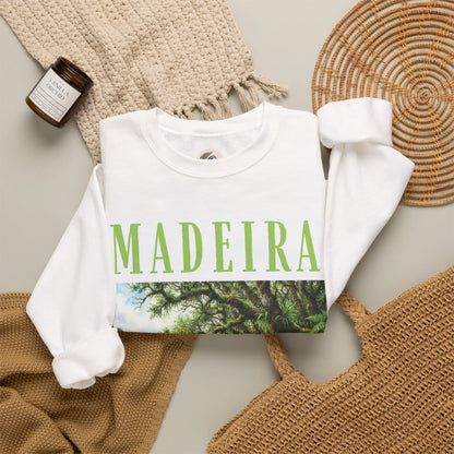 Madeira Nature Crewneck Sweatshirt — Scenic Jungle Trail Graphic