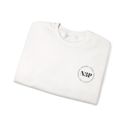Minimal 'N3P' National 3 Peaks Logo Crewneck Sweatshirt – Small Chest Emblem, Casual Everyday Pullover