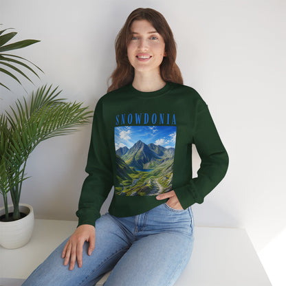 Glyderau Landscape - Snowdonia Mountain Crewneck Sweatshirt