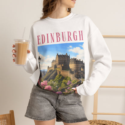 Edinburgh Castle Crewneck Sweatshirt — Scenic Scotland Travel Sweater
