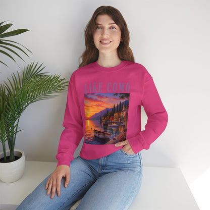 Lake Como Sunset Crewneck Sweatshirt