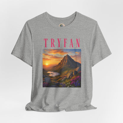 Tryfan Mountain Tee — Scenic Sunset Landscape T‑Shirt