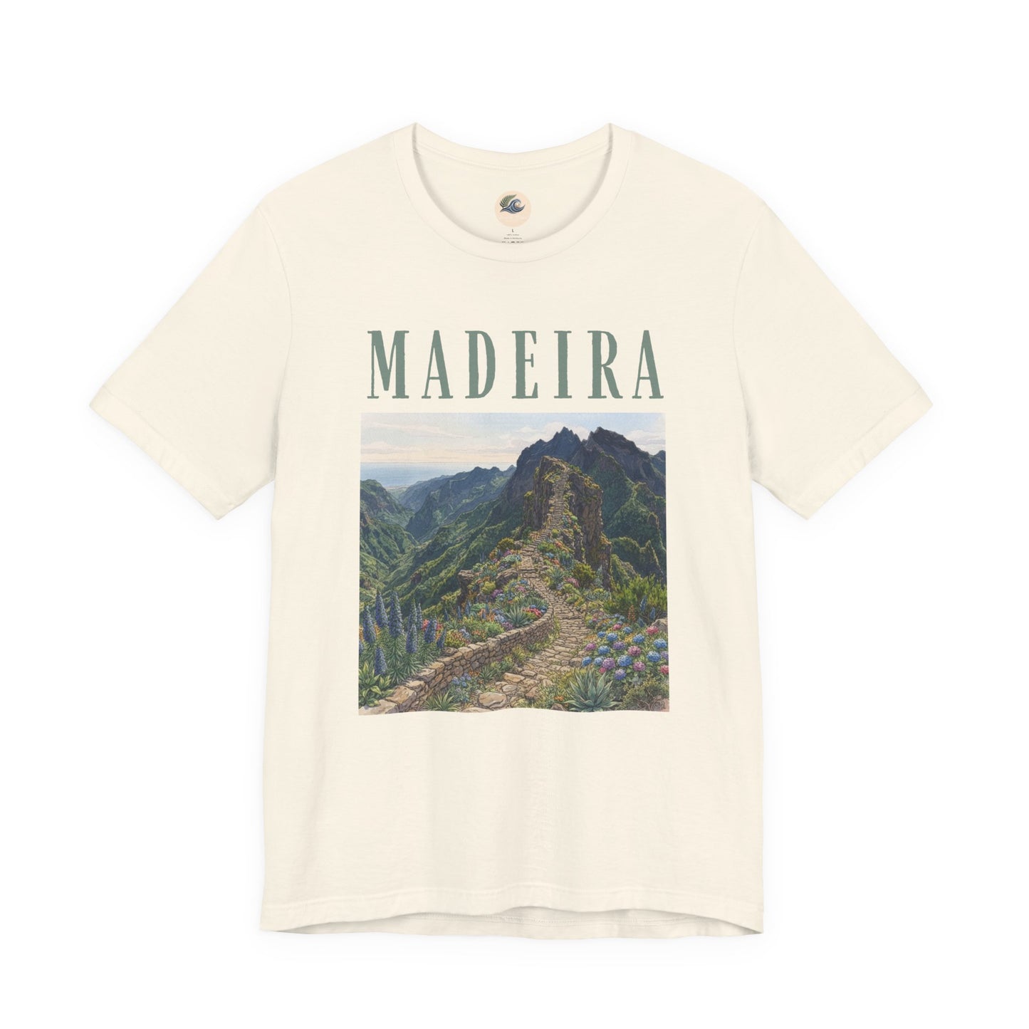 Madeira Stairway to Heaven Scenic Tee - Mountain Landscape Travel T-Shirt
