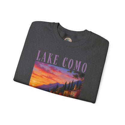 Lake Como Sunset Crewneck Sweatshirt