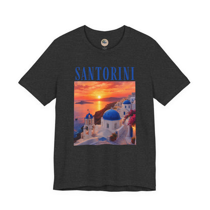 Santorini Sunset Tee — Greek Island Travel T‑Shirt