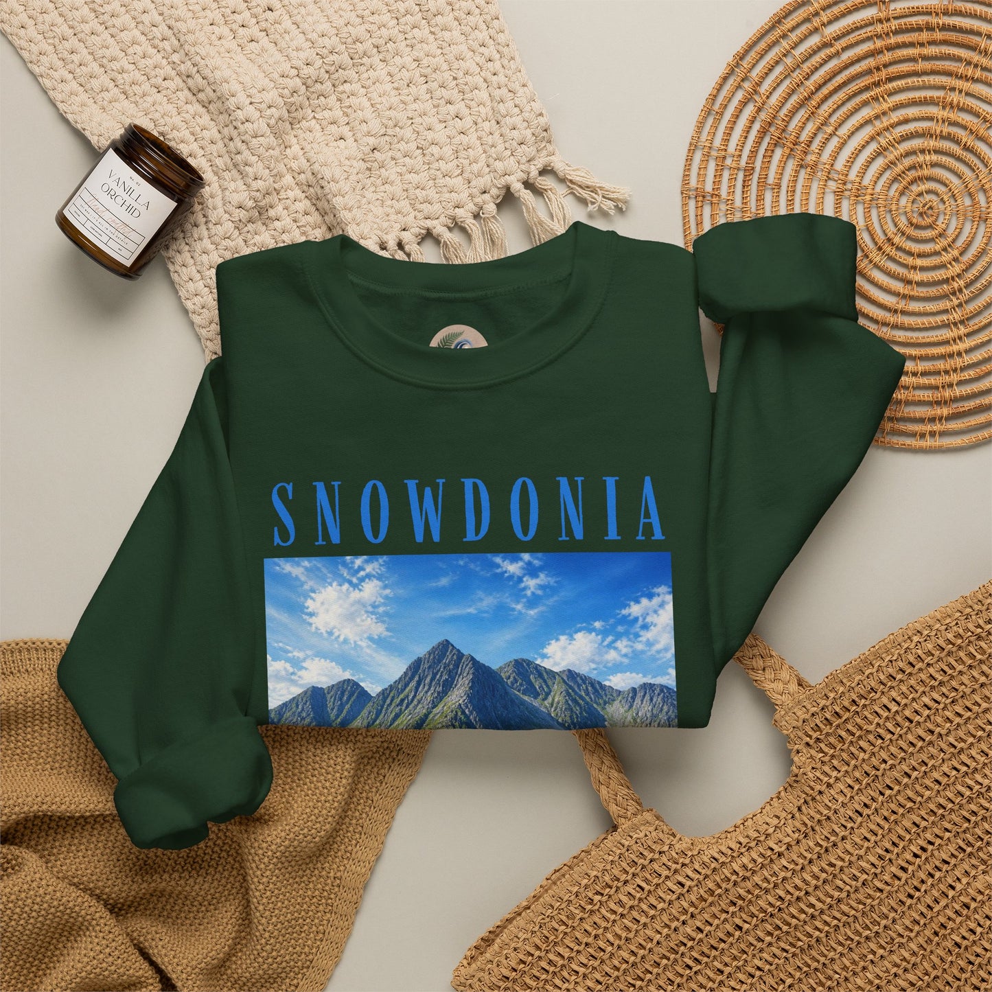 Glyderau Landscape - Snowdonia Mountain Crewneck Sweatshirt