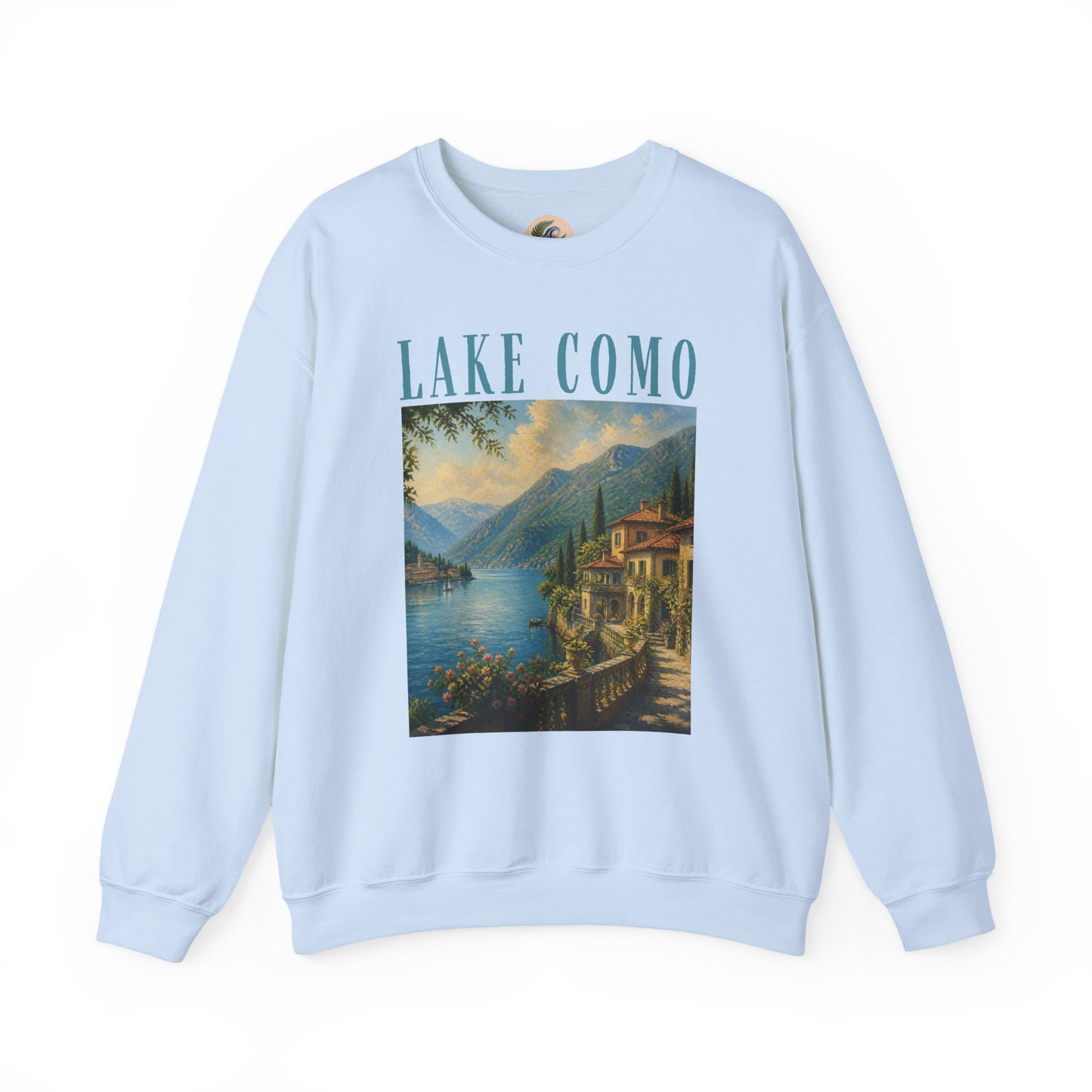 Lake Como Vintage Crewneck Sweatshirt — Scenic Italian Lake Graphic