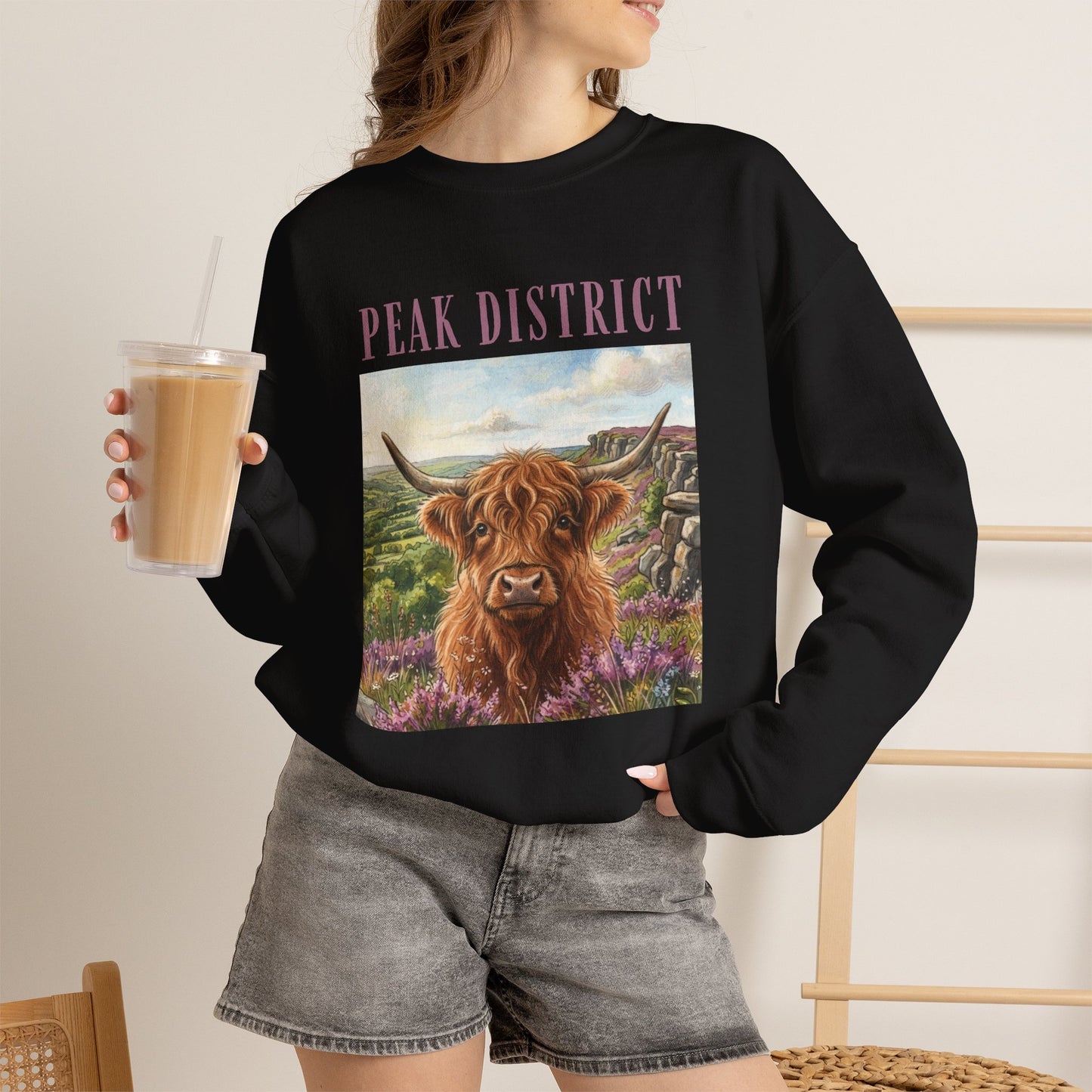 Peak District Highland Cow Sweatshirt