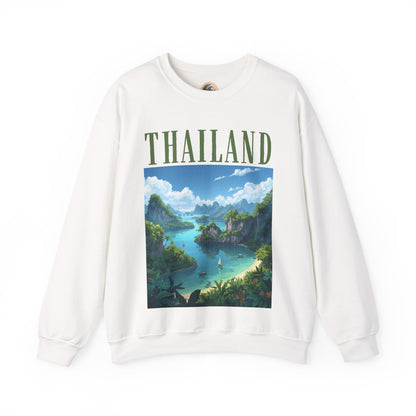Thailand Scenic Crewneck Sweatshirt — Tropical Island Graphic Pullover