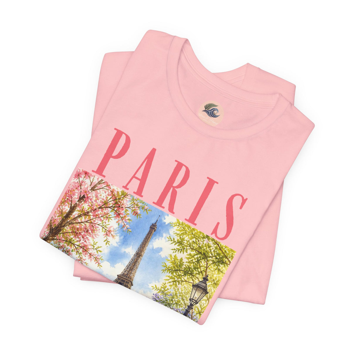 Paris Floral Eiffel Tower Tee — Vintage Romantic France T-Shirt
