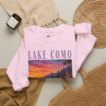 Lake Como Sunset Crewneck Sweatshirt