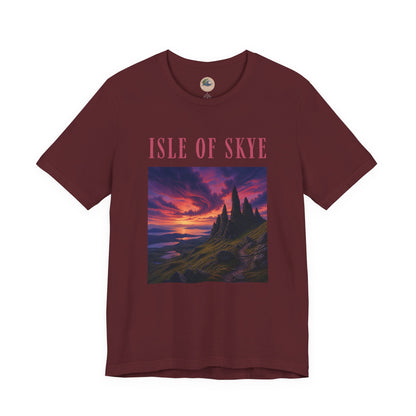Isle of Skye Scenic Tee — Sunset Landscape Graphic T-Shirt