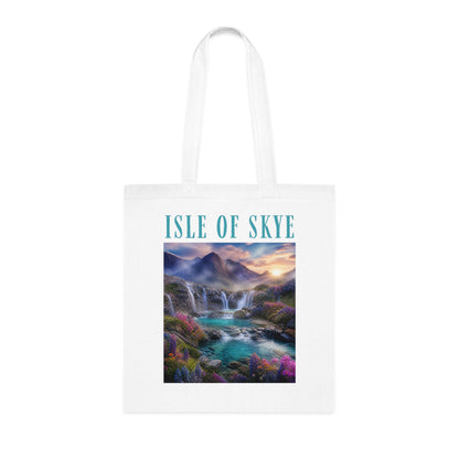 Isle of Skye Scenic Tote Bag — Waterfall Landscape Cotton Tote