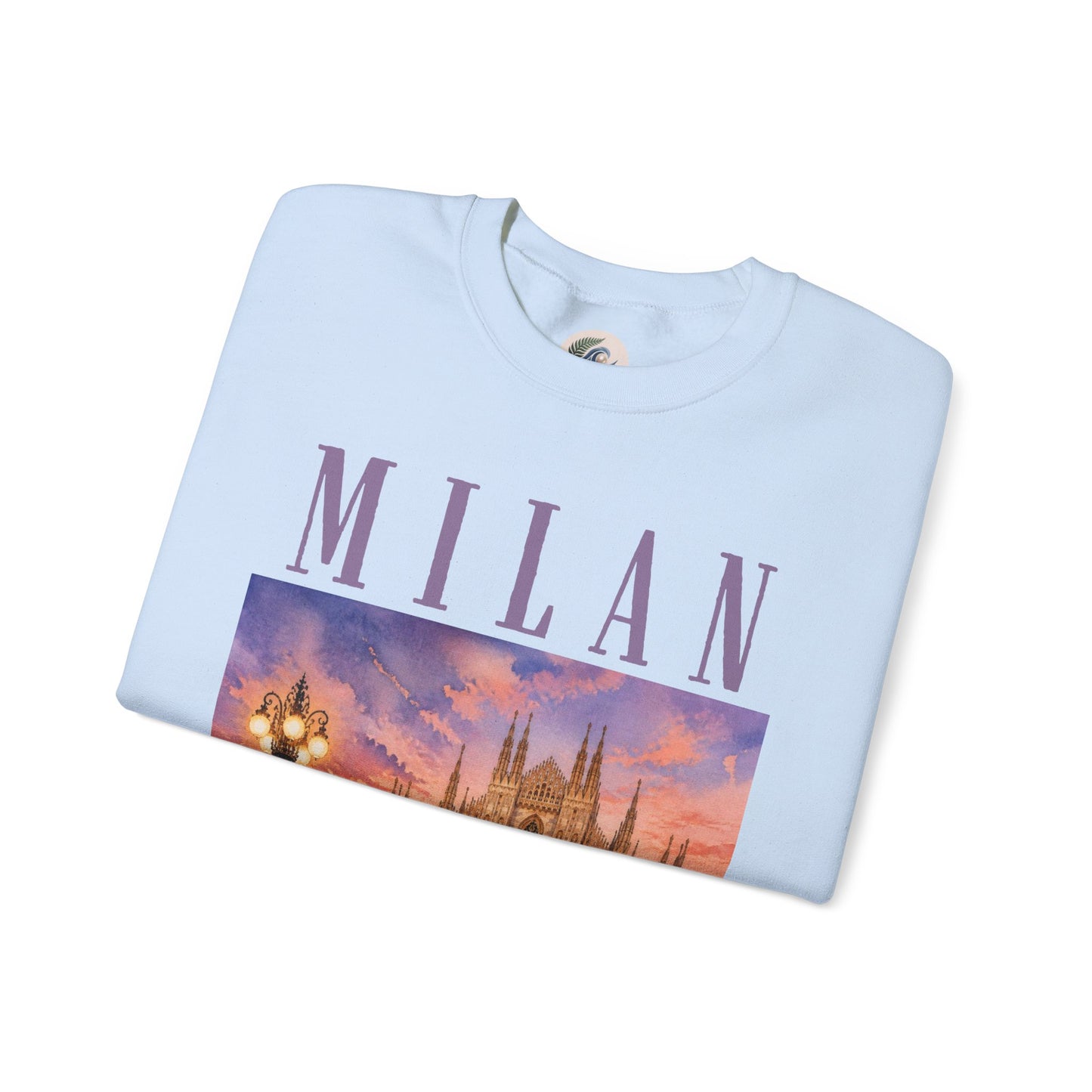 Milan Cathedral Crewneck Sweatshirt – Vintage Travel Cityscape
