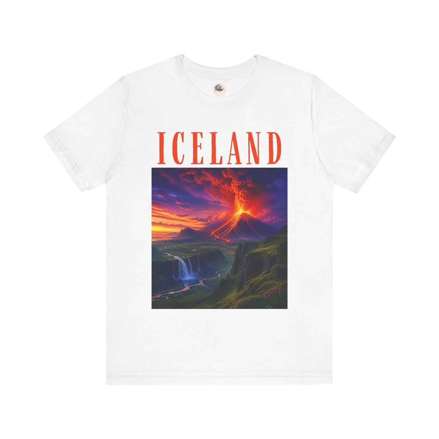 Iceland Volcano Landscape Tee – Scenic Travel Souvenir T-Shirt