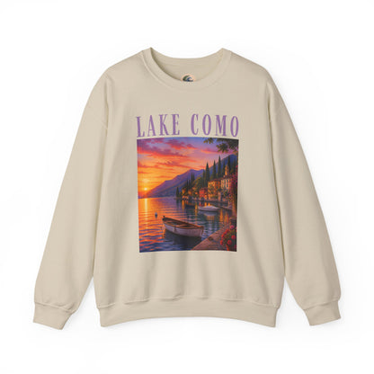 Lake Como Sunset Crewneck Sweatshirt