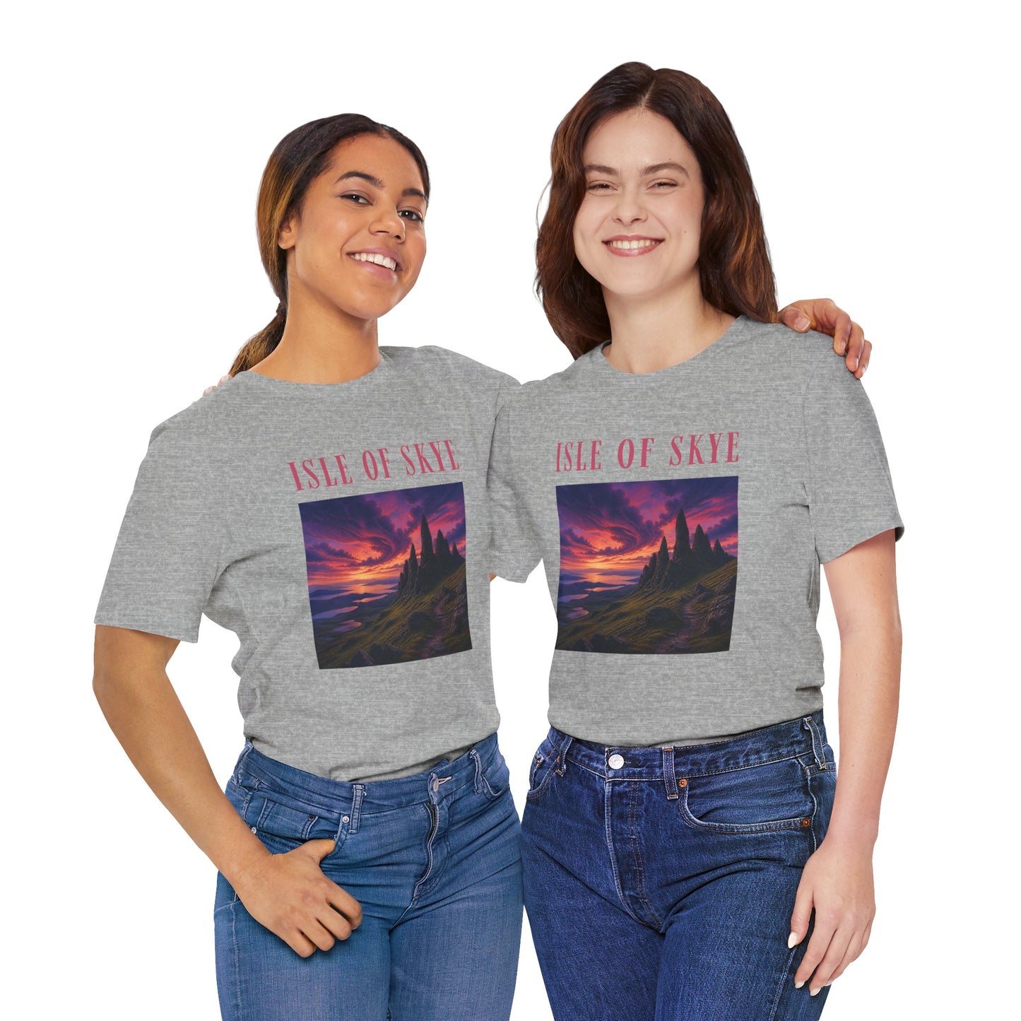 Isle of Skye Scenic Tee — Sunset Landscape Graphic T-Shirt