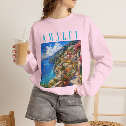 Amalfi Coast Scenic Crewneck Sweatshirt