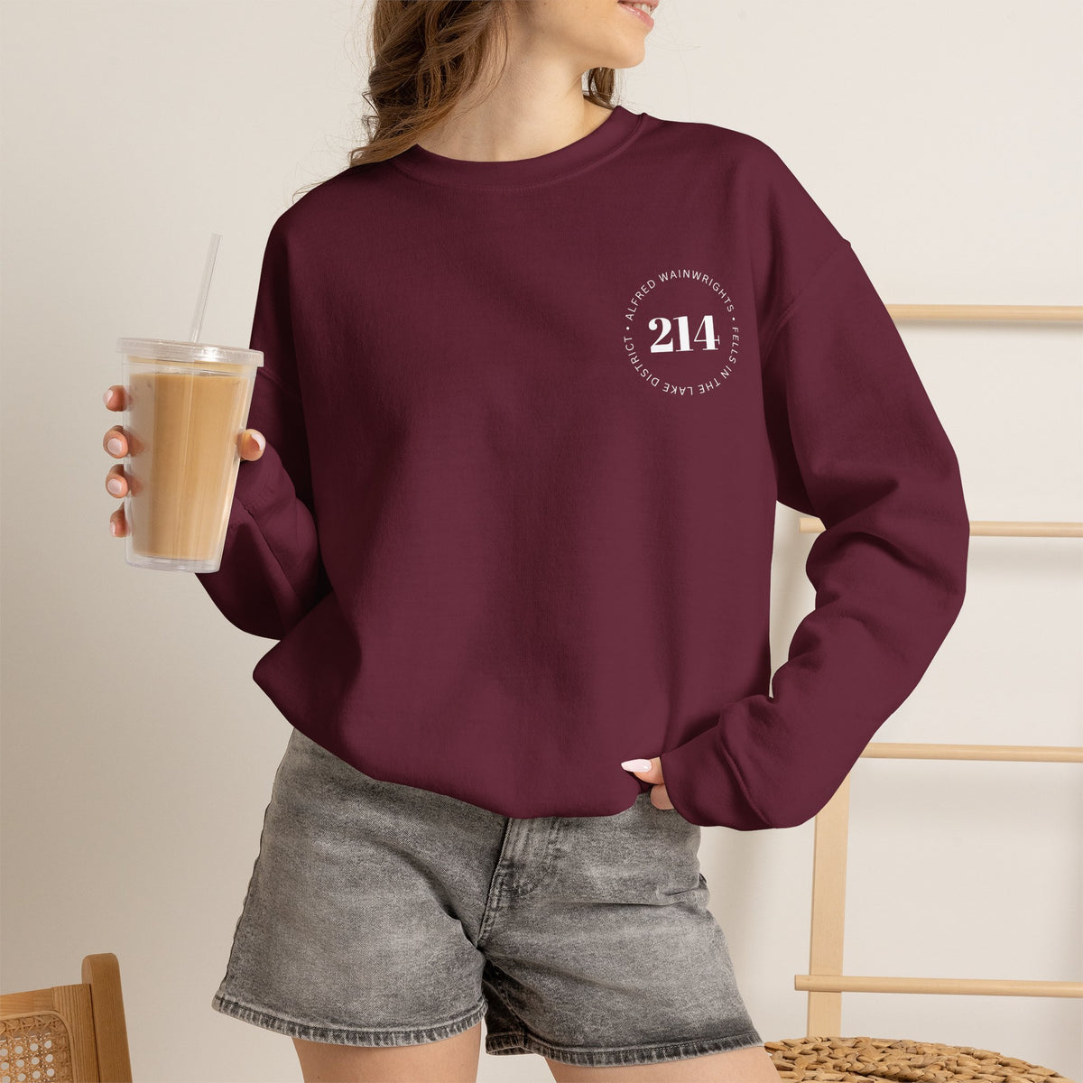214 Wainwrights Minimalist Crewneck Sweatshirt — Small Chest Logo