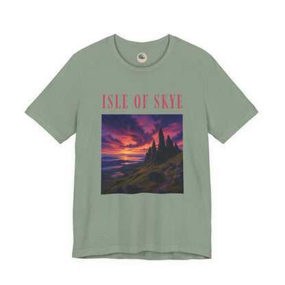 Isle of Skye Scenic Tee — Sunset Landscape Graphic T-Shirt