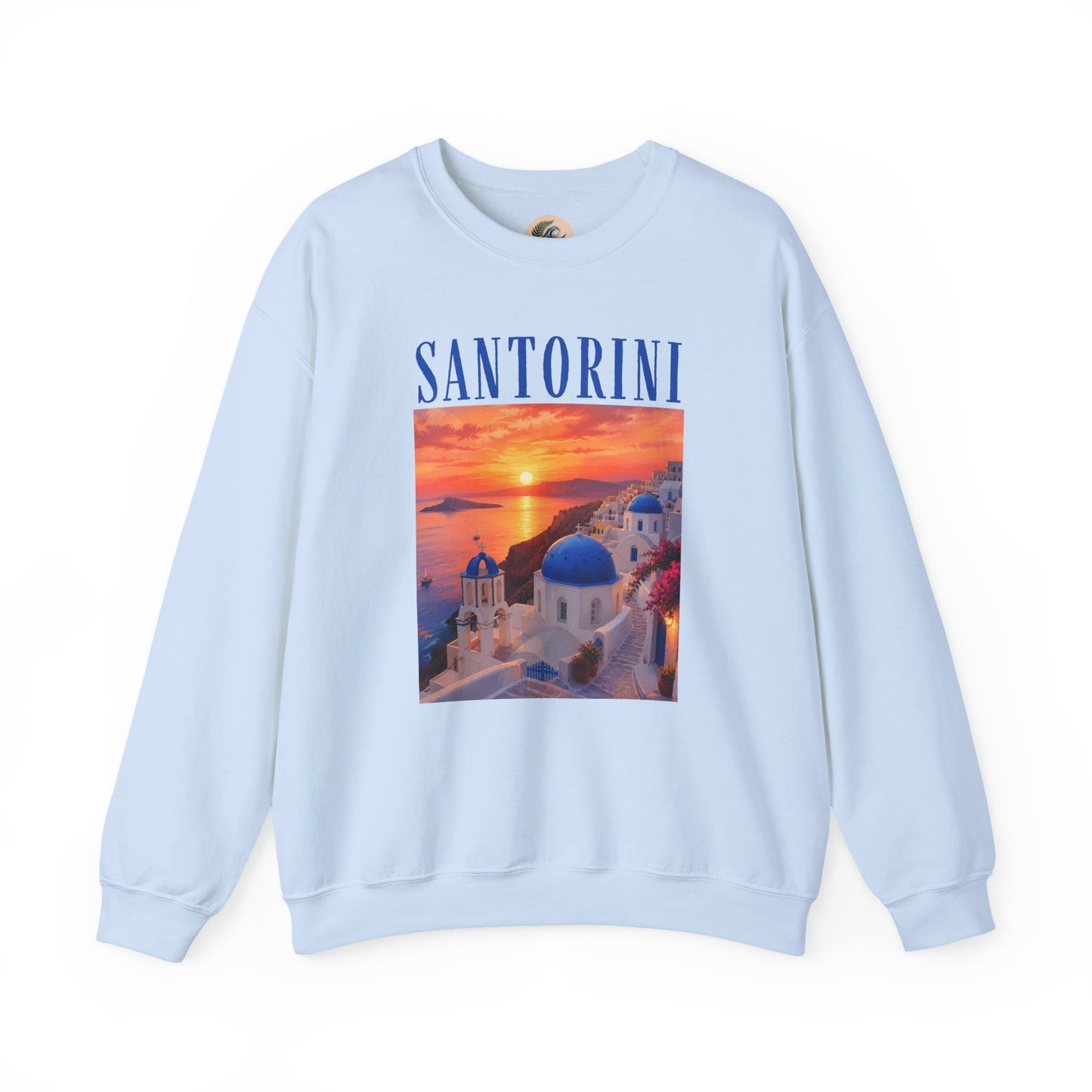 Santorini Sunset Sweatshirt — Greek Island Travel Crewneck