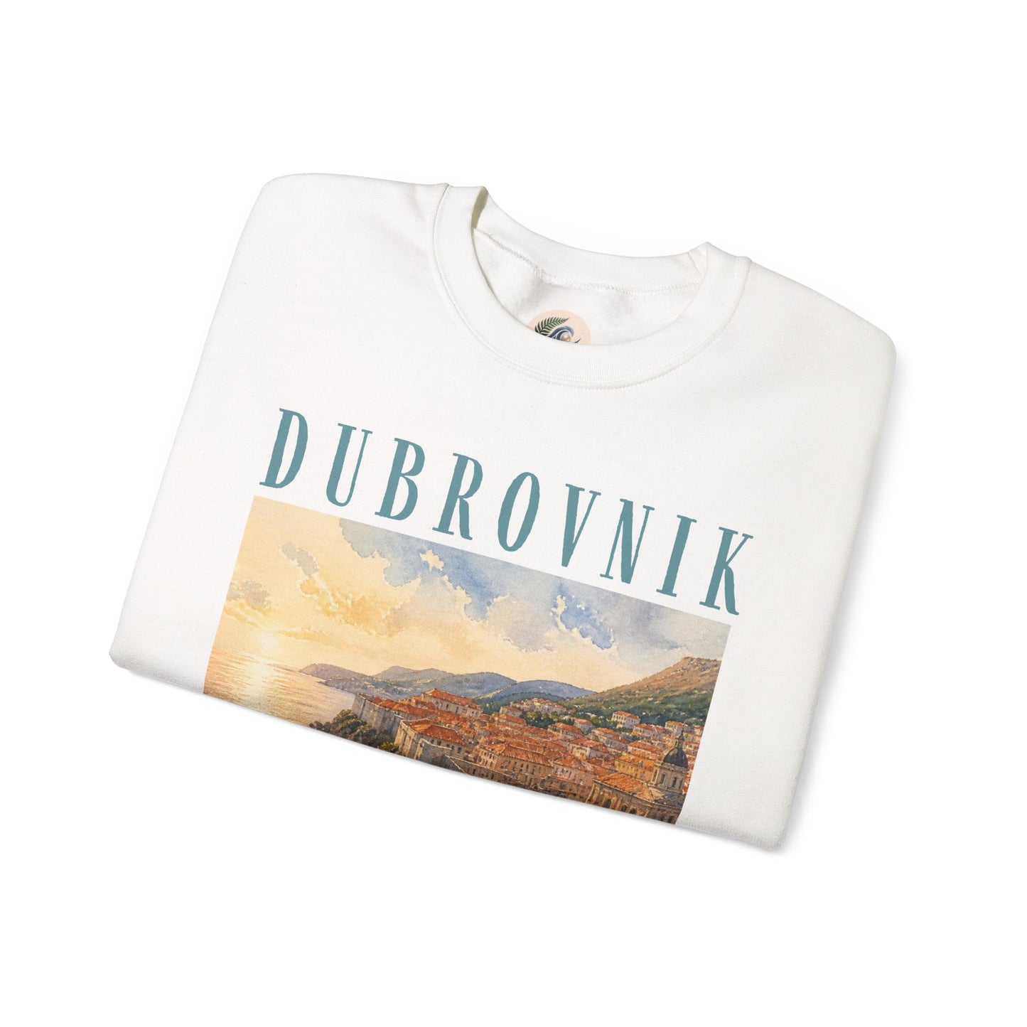 Dubrovnik Crewneck Sweatshirt — Vintage Coastal Travel Sweater