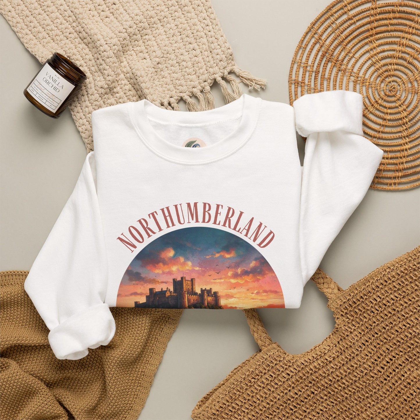 Northumberland Castle Sweatshirt — Scenic Sunset Crewneck