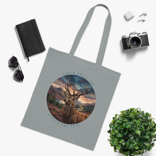 Scenic Stag NC500 Cotton Tote - 'Callum the Stag' Mountain Wildlife Eco Bag