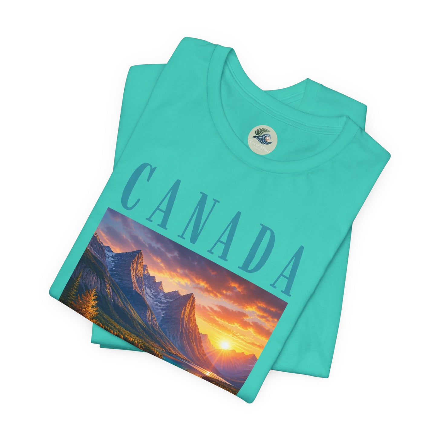 Canada Banff Scenic Mountain Tee — Sunrise Lake Landscape T‑Shirt