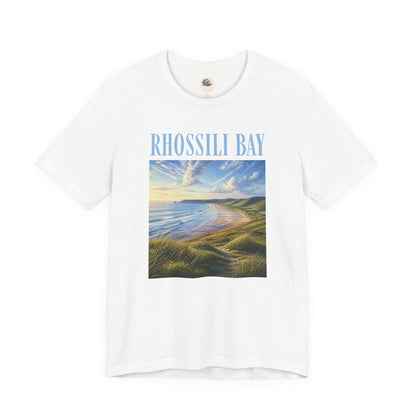 Rhossili Bay Scenic Tee — Coastal Landscape Graphic T-Shirt