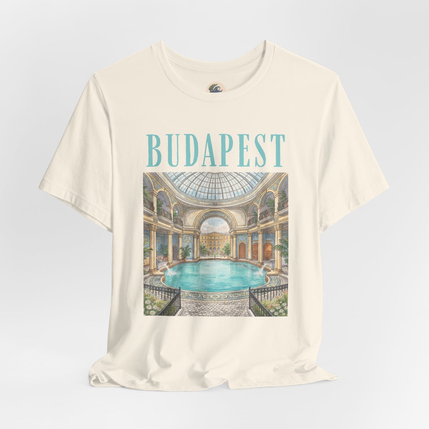 Budapest Thermal Baths Graphic Tee — Vintage Spa Travel T-Shirt