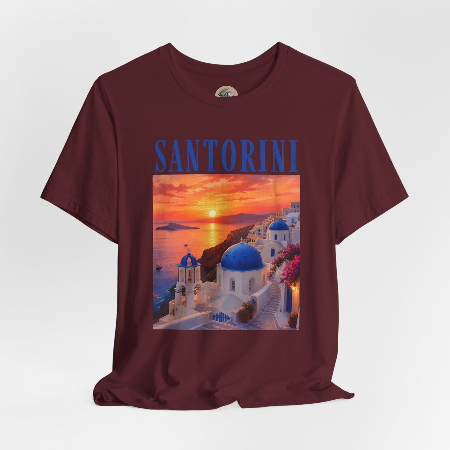 Santorini Sunset Tee — Greek Island Travel T‑Shirt