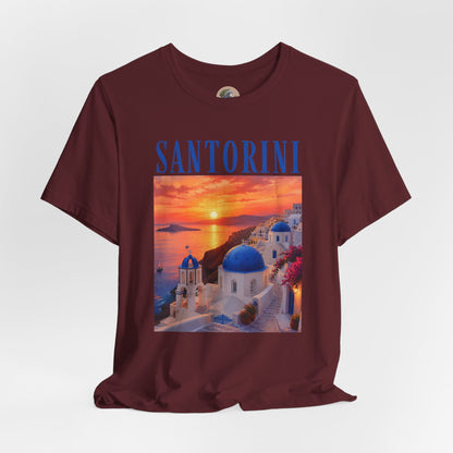 Santorini Sunset Tee — Greek Island Travel T‑Shirt