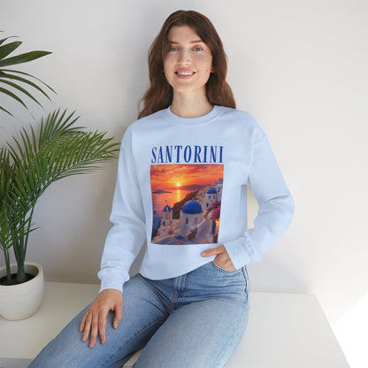Santorini Sunset Sweatshirt — Greek Island Travel Crewneck