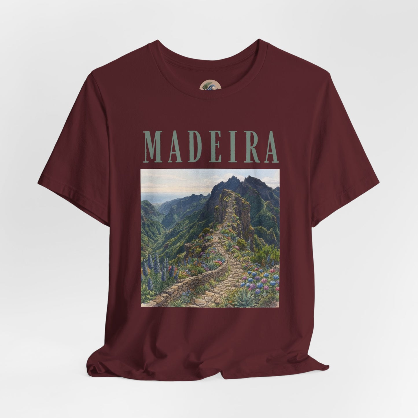 Madeira Stairway to Heaven Scenic Tee - Mountain Landscape Travel T-Shirt