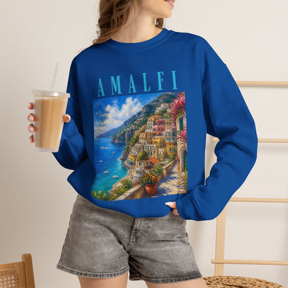 Amalfi Coast Scenic Crewneck Sweatshirt