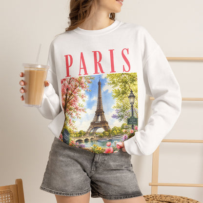 Paris Floral Eiffel Sweatshirt