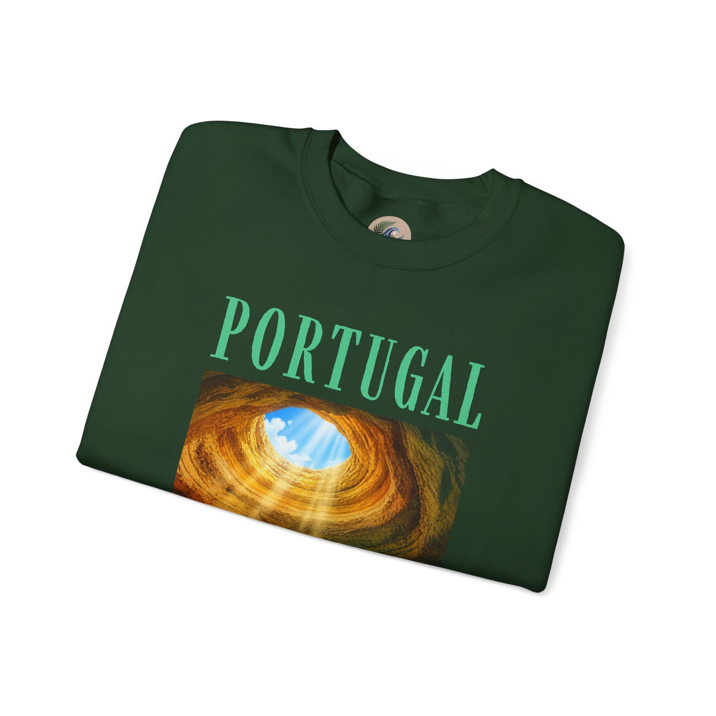 Portugal Benagil Cave Crewneck Sweatshirt — Coastal Travel Graphic Pullover