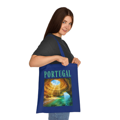 Portugal Benagil Cave Cotton Tote Bag – Scenic Travel Souvenir Tote