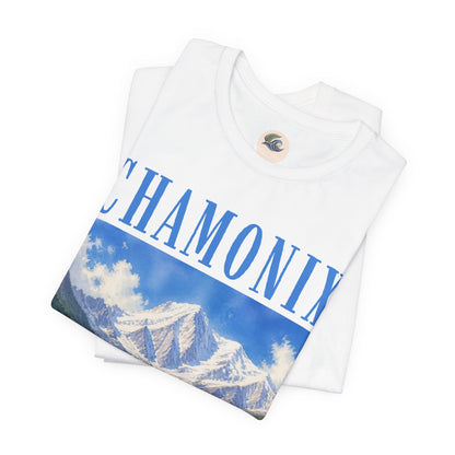 Chamonix Mountain Village T-Shirt — Scenic Alpine Travel Tee