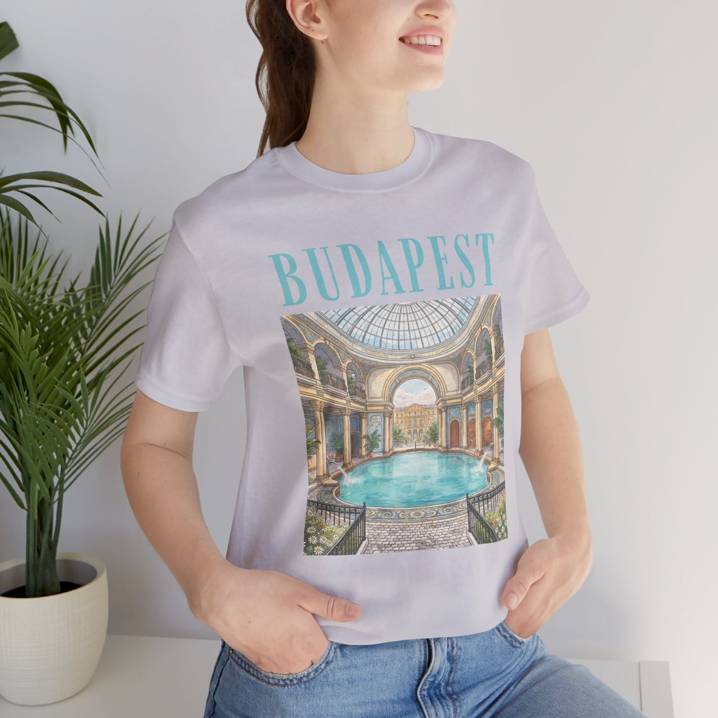 Budapest Thermal Baths Graphic Tee — Vintage Spa Travel T-Shirt