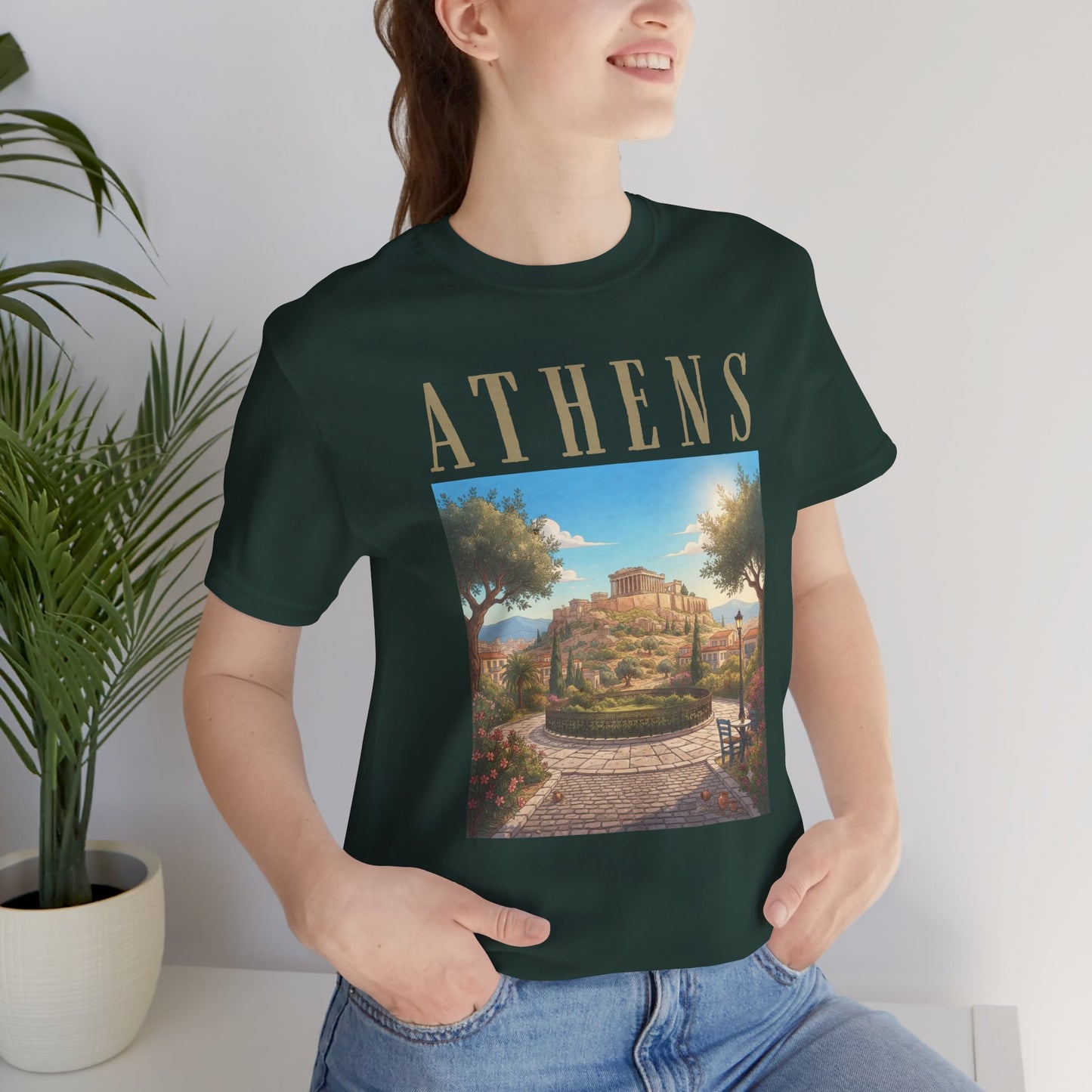 Athens Scenic Tee — Vintage Acropolis Travel T‑Shirt