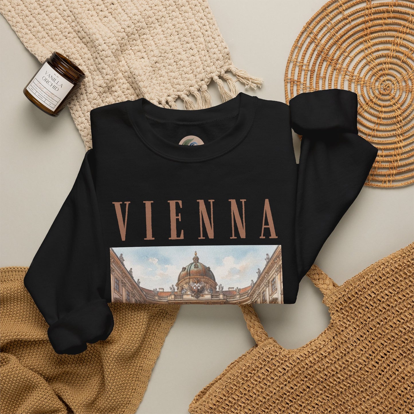 Vienna Palace Crewneck Sweatshirt — Vintage Vienna Travel Sweatshirt