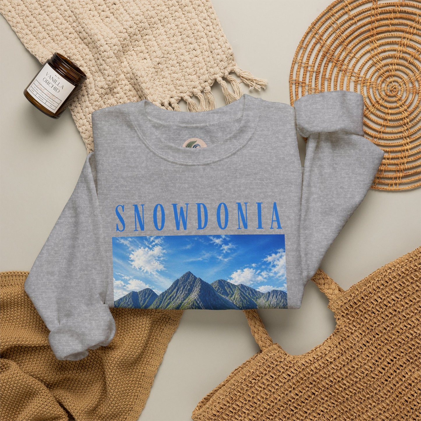 Glyderau Landscape - Snowdonia Mountain Crewneck Sweatshirt