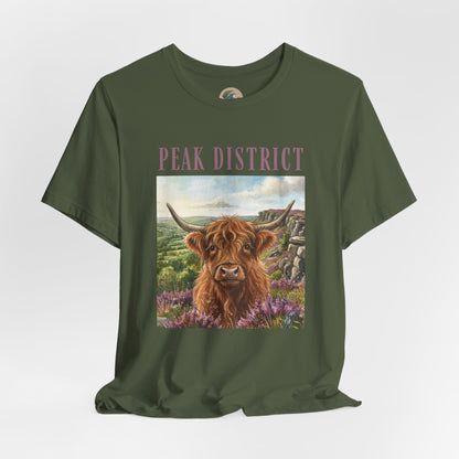 Peak District Highland Cow T‑Shirt
