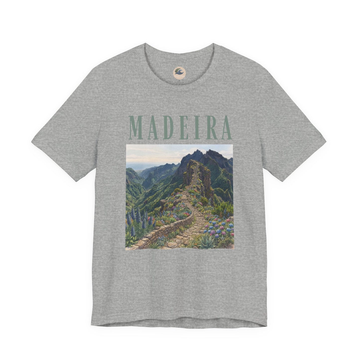 Madeira Stairway to Heaven Scenic Tee - Mountain Landscape Travel T-Shirt