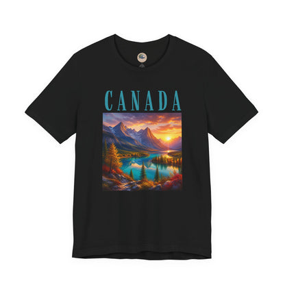 Canada Banff Scenic Mountain Tee — Sunrise Lake Landscape T‑Shirt