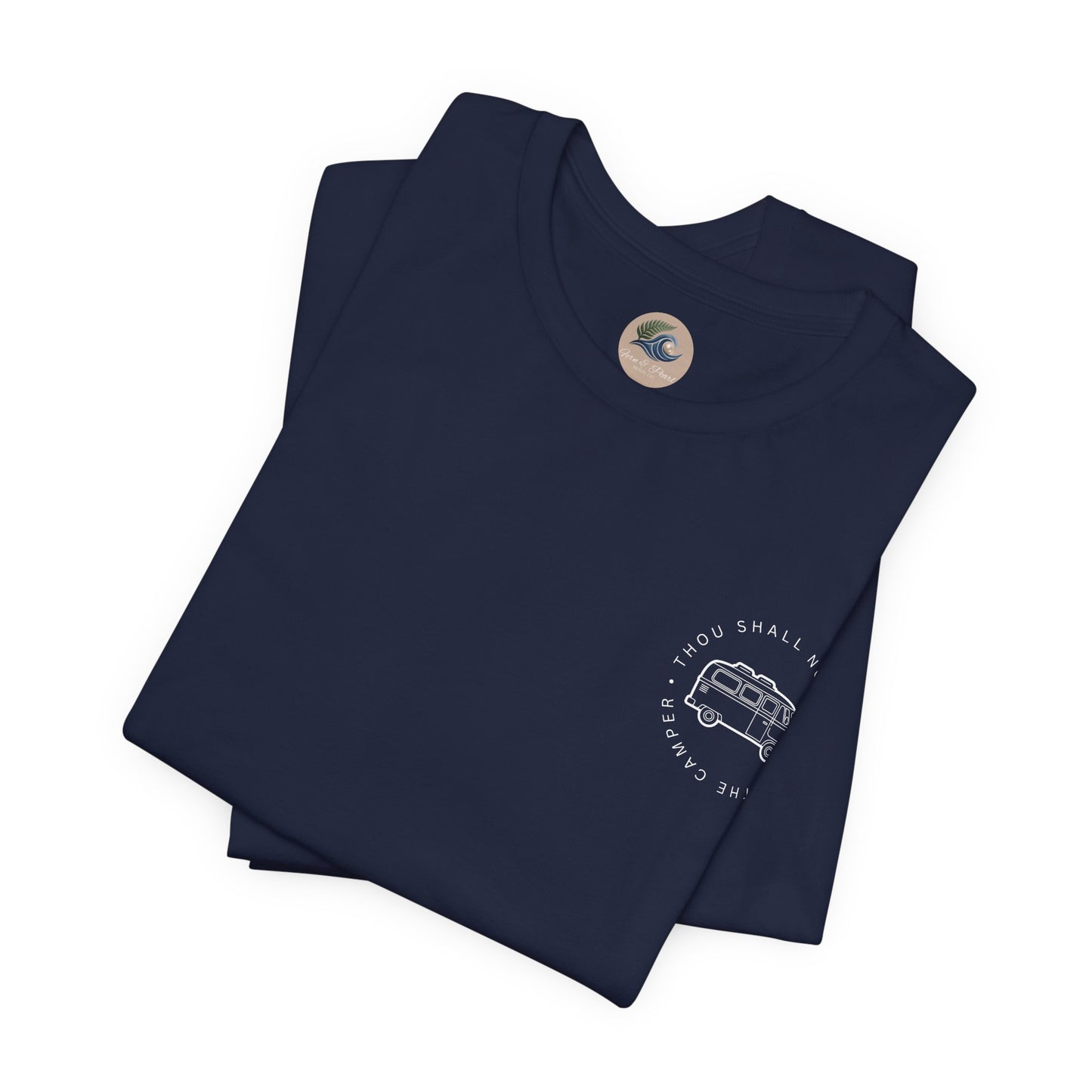 Vintage Camper Poop Graphic Tee — 'Adventure Awaits' Pocket T-Shirt