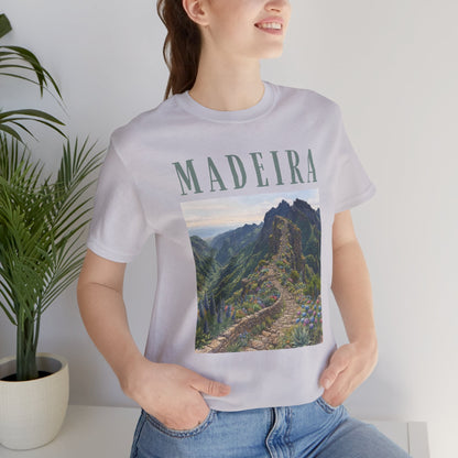 Madeira Stairway to Heaven Scenic Tee - Mountain Landscape Travel T-Shirt