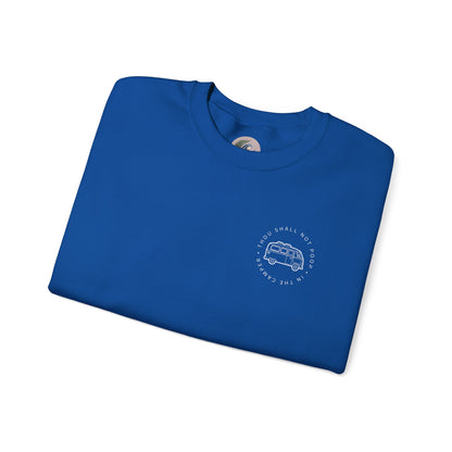 Cozy Camper Crewneck Sweatshirt — Van Life Humour Chest Graphic